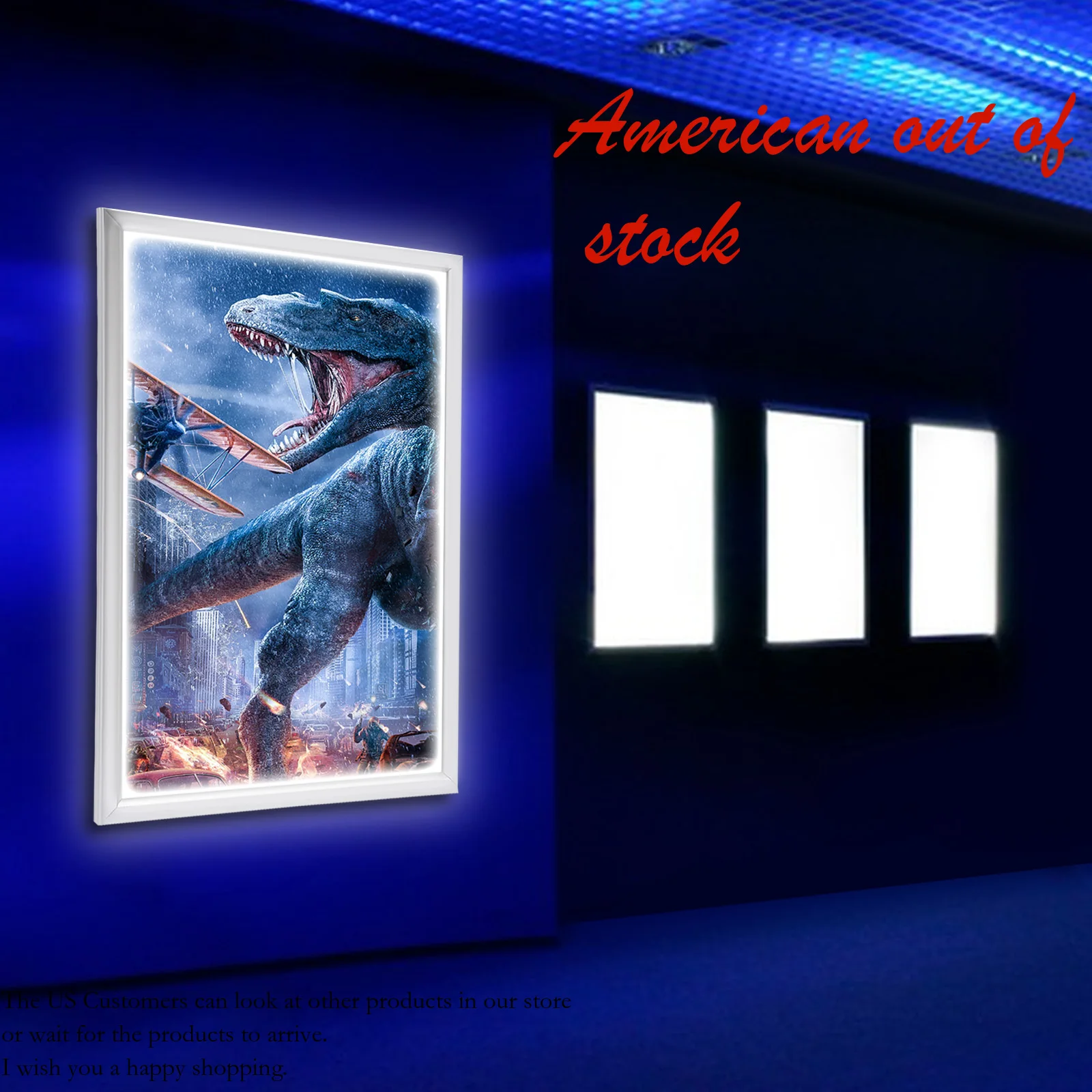 

Movie Poster LED Light Box Backlit Advertising Display Art Picture Frame 24" X 36"