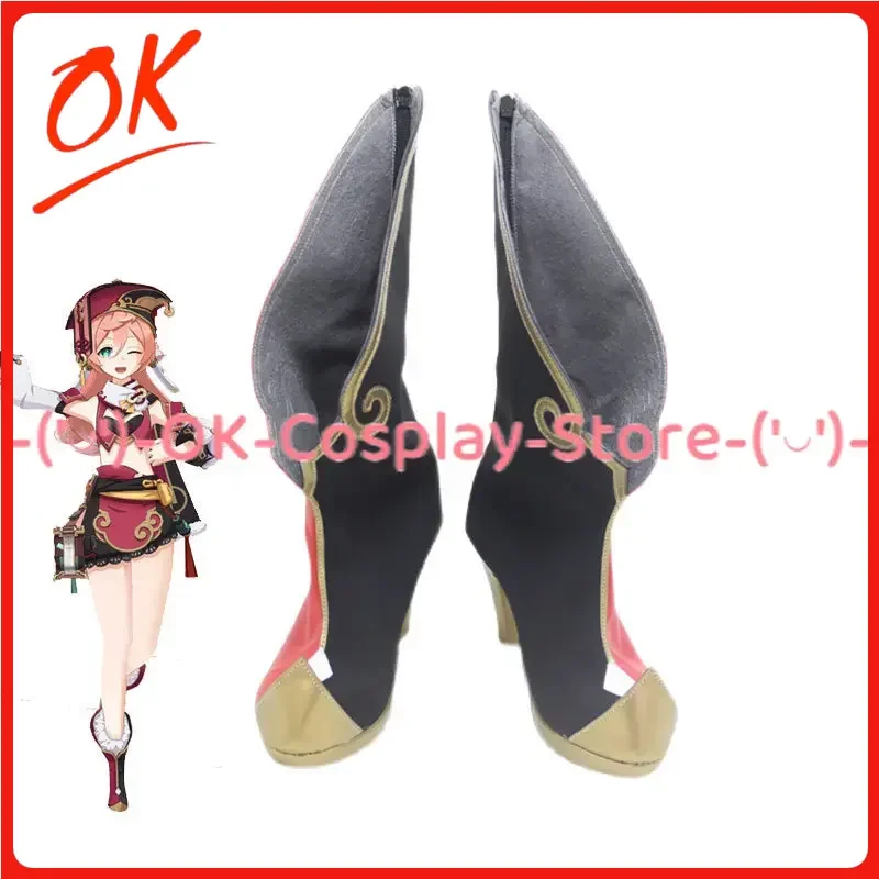 

[Customized] Yan Fei Cosplay Shoes Game Genshin Impact Anime Roleplay Prop Halloween Carnival Party PU Leather Boots