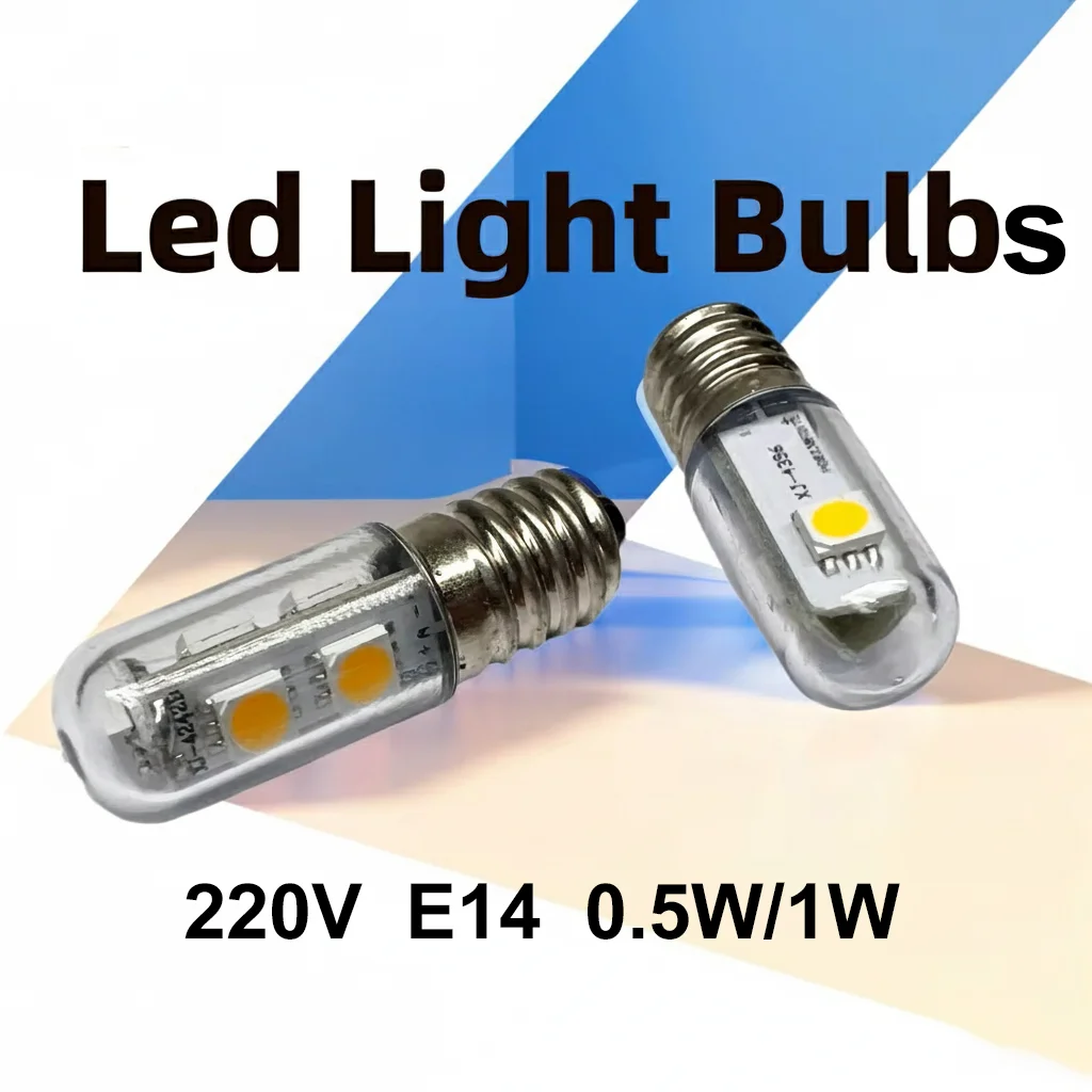 Indicator Light E14 T15 1W/0.5W AC220V Decorative Energy Saving LED Light Bulb Refrigerator Microwave Indicator Light