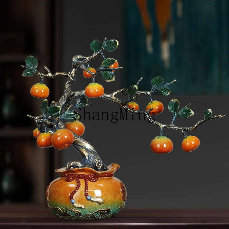 SM  handicrafts persimmon ornaments home living room entrance desktop decorations housewarming gifts