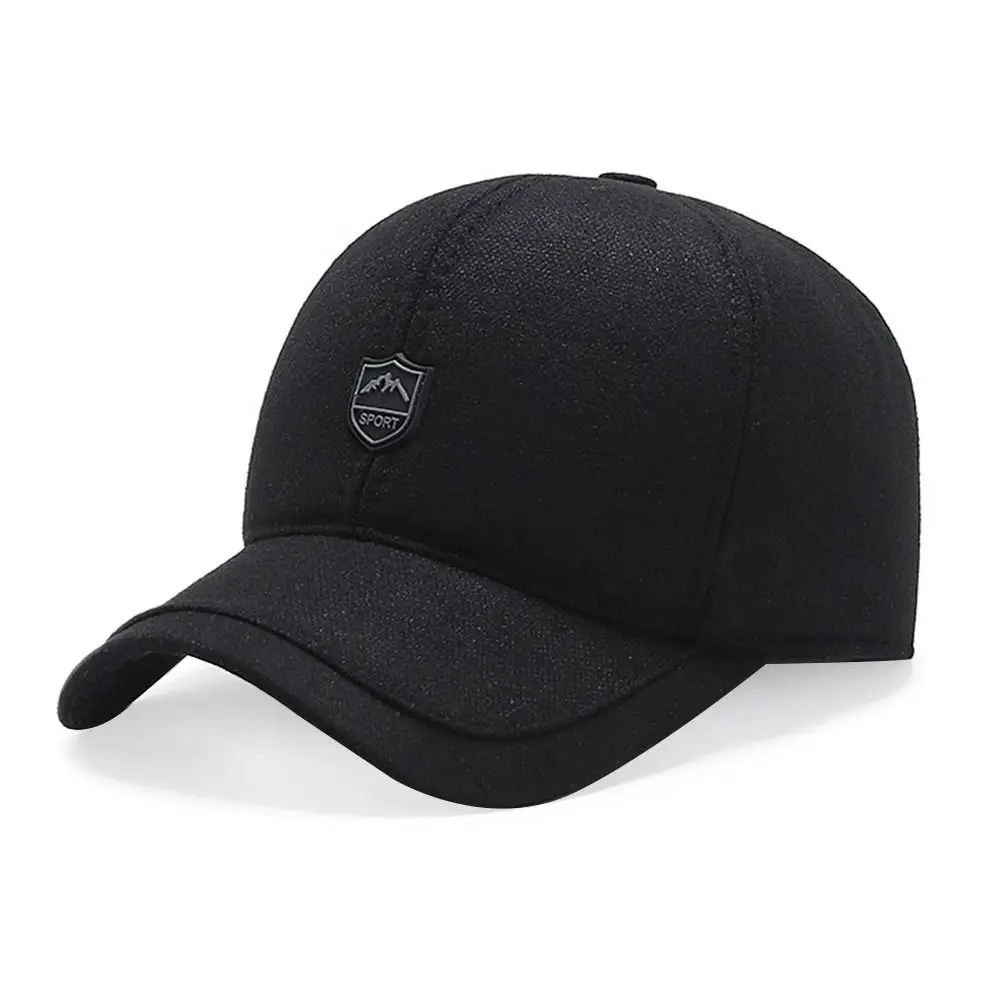 Outdoor With Earflaps Men Winter Hat Ear Protection Windproof Trucker Hat Adjustable Warm Earmuffs Baseball Cap for Men