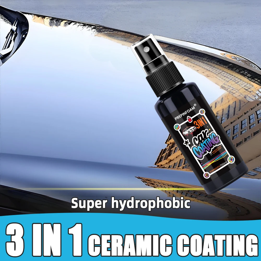 3 in 1 Car Ceramic Nano Coating Spray Super Crystal Hydrophobic Layer Polishing Paint Coating Agent Polish Nanos Coatings P30