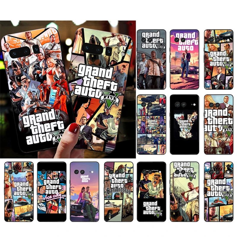 Rockstar gta 5 Grand Theft Auto Phone Case For Google Pixel 9 Pro XL 8 7 6 Pro Pixel 8A 7A 6A 4A 3A 3XL Pixel 8 7 6 5 4