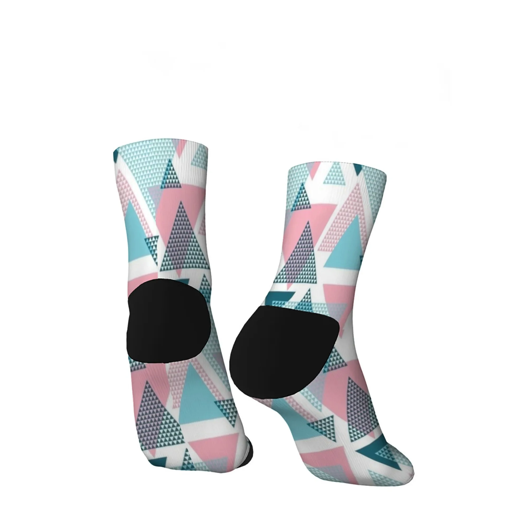 جوارب ضغط مجنونة سعيدة، جوارب قصيرة مزخرفة مثلثة ملونة، جوارب مضحكة مبتكرة، هدية كاجوال على طراز هاراجوكو #3