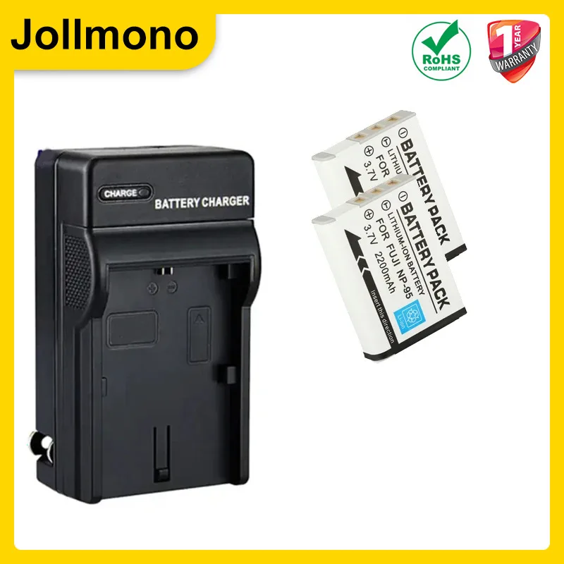 2200mAh NP-95 NP95 Battery+LCD USB Charger For FUJIFILM NP-95 F30 F31 F30fd F31fd 3D W1 X100T X100S X100 X-S1 3DW1