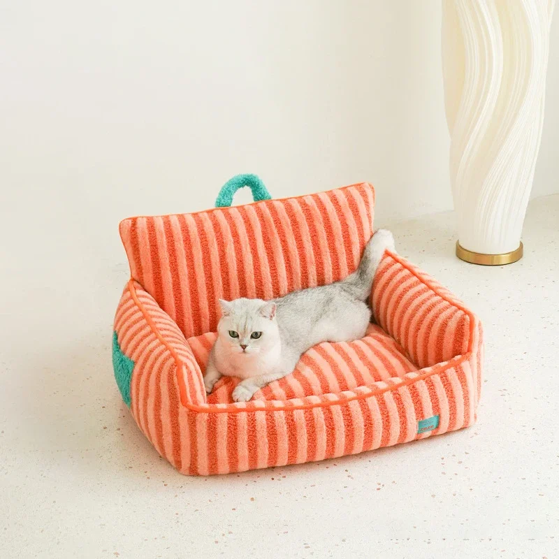 Cat Warm Mats Super Soft Small Dogs Winter Warm Sofa Beds Thicken Pet Fleece Nest Puppy Kitten Washable Sofa