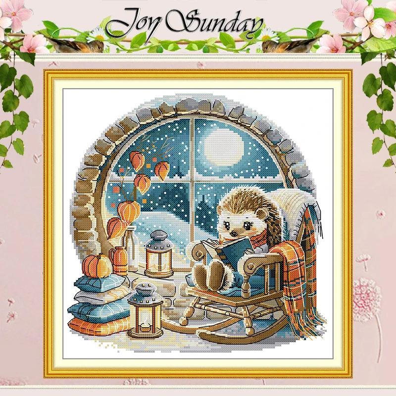 

Ежик - узоры для чтения Набор для вышивки крестом DIY 11CT 14CT 16CT HD штампованный DMC Набор для вышивки крестом Вышивка Рукоделие