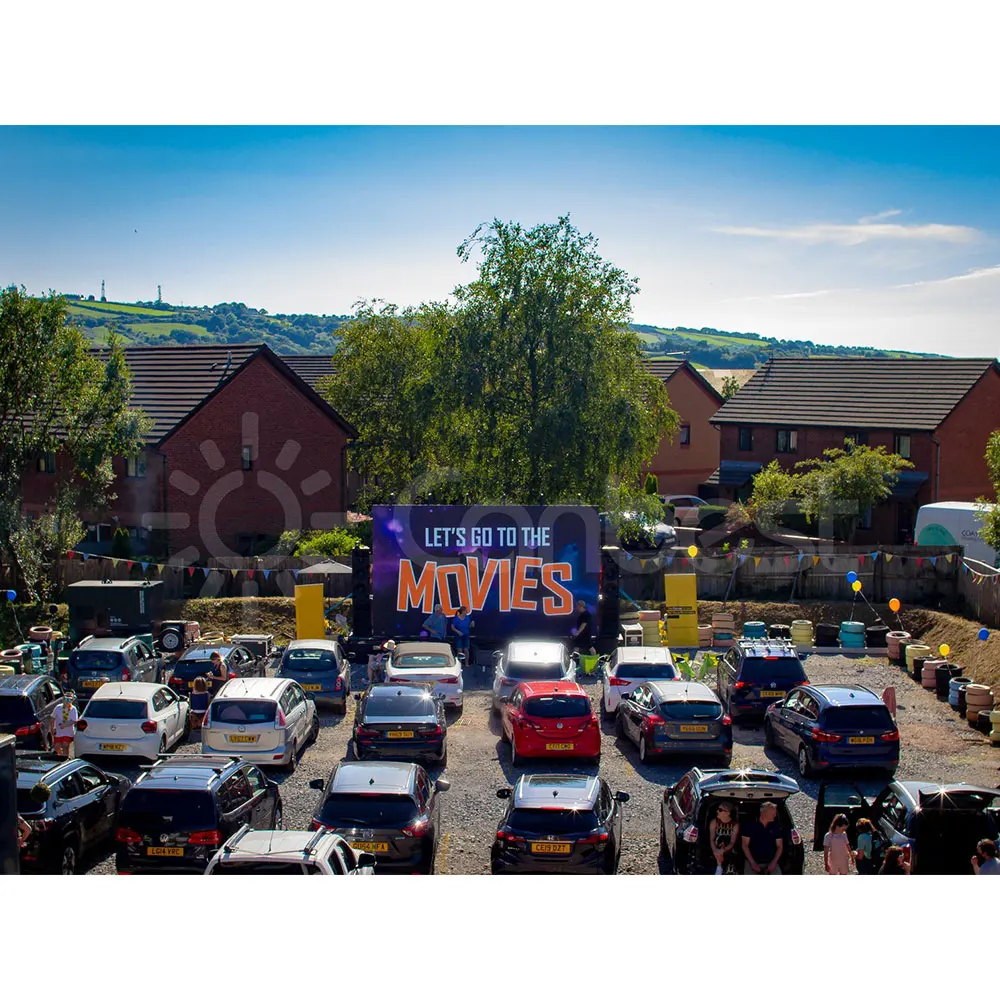 2X1 Led جدار الفيديو في الهواء الطلق عرض معدات تأجير الحفلات مسرح السينما المفتوح سيارة Autocinema محرك في شاشات الفيلم للبيع