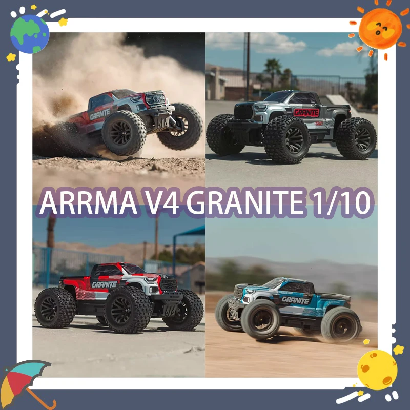 

Arrma 1/10 Новый V4 Гранитный радиоуправляемый автомобиль Электрический полноприводный бесщеточный 2-3-х годов Внедорожник Игрушка для детей 14+ с дистанционным управлением