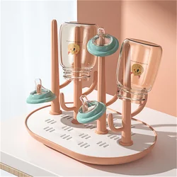 Detachable Baby Bottle Drying Rack Infant Feeding Bottle Drain Drying RacksSolid Color Feeding Cup Holder Storage Box Dryer