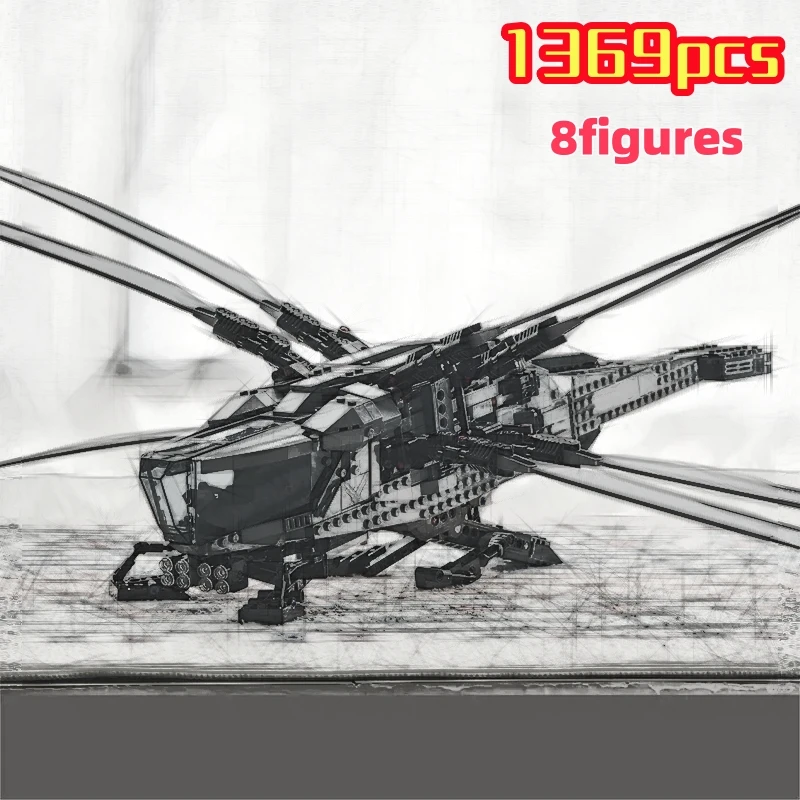 1369 قطعة الكثبان الرملية التقنية Atreides اللبنات الملكية الإبداعية طائرة نموذج طائرة MOC الطوب لعب للأطفال هدايا عيد الميلاد #1
