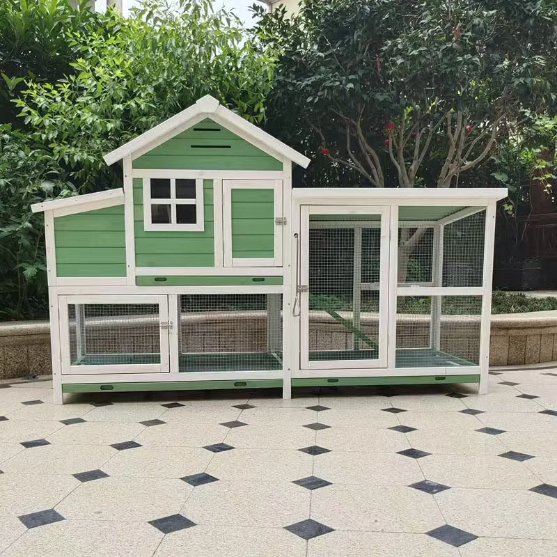 

Urine-proof Deluxe Double Deck Pet Cage For Dutch Pig Guinea Pig Pigeon Coop Chicken Coop