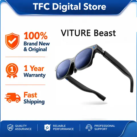 VITURE Beast AR Glasses 174" 1200p Display, 3DoF Smart XR Glasses with Dynamic Dimming & Harman Audio for iPhone Android PC