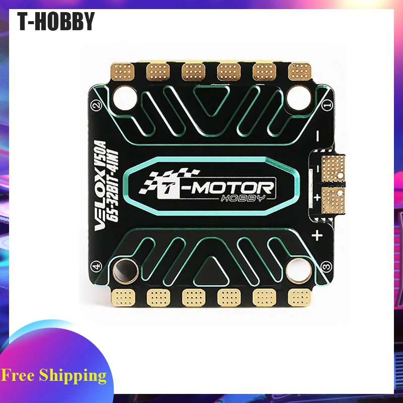 

T-HOBBY T-Motor VELOX V50A 50A 32Bit BLHELI32 4in1 Brushless ESC 3-6S LIPO W/T4 02 ESC Firmware 30.5x30.5mm for FPV Racing Drone