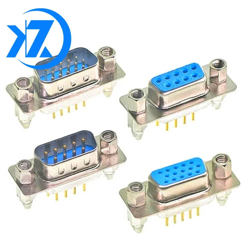 5PCS DB9 DB15 DB25 DB37 9/15/25/37 Pin Straight 180 Degree Male Female Plug D-sub PCB Mounting Connector DP9 DP15 DP25 DP37