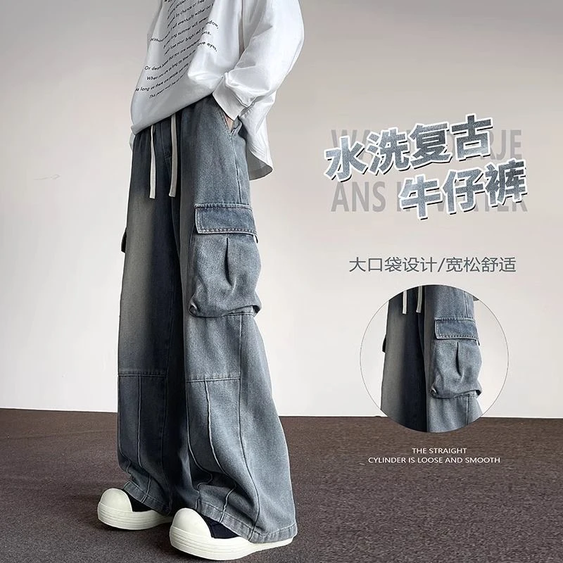 Pantaloni cargo da donna per ragazze all'aperto autunno poliestere patchwork fata funzionale baggy elastico tendenza sociale urbana pendolarismo