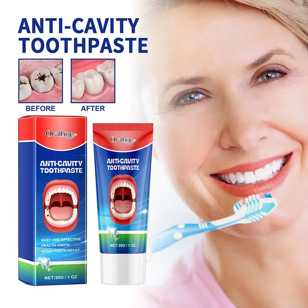 Crema de reparación de Caries dentales, pasta de dientes antidecaimiento, previene la Caries, protege la TeethDeep Clean, blanqueamiento y aliento fresco