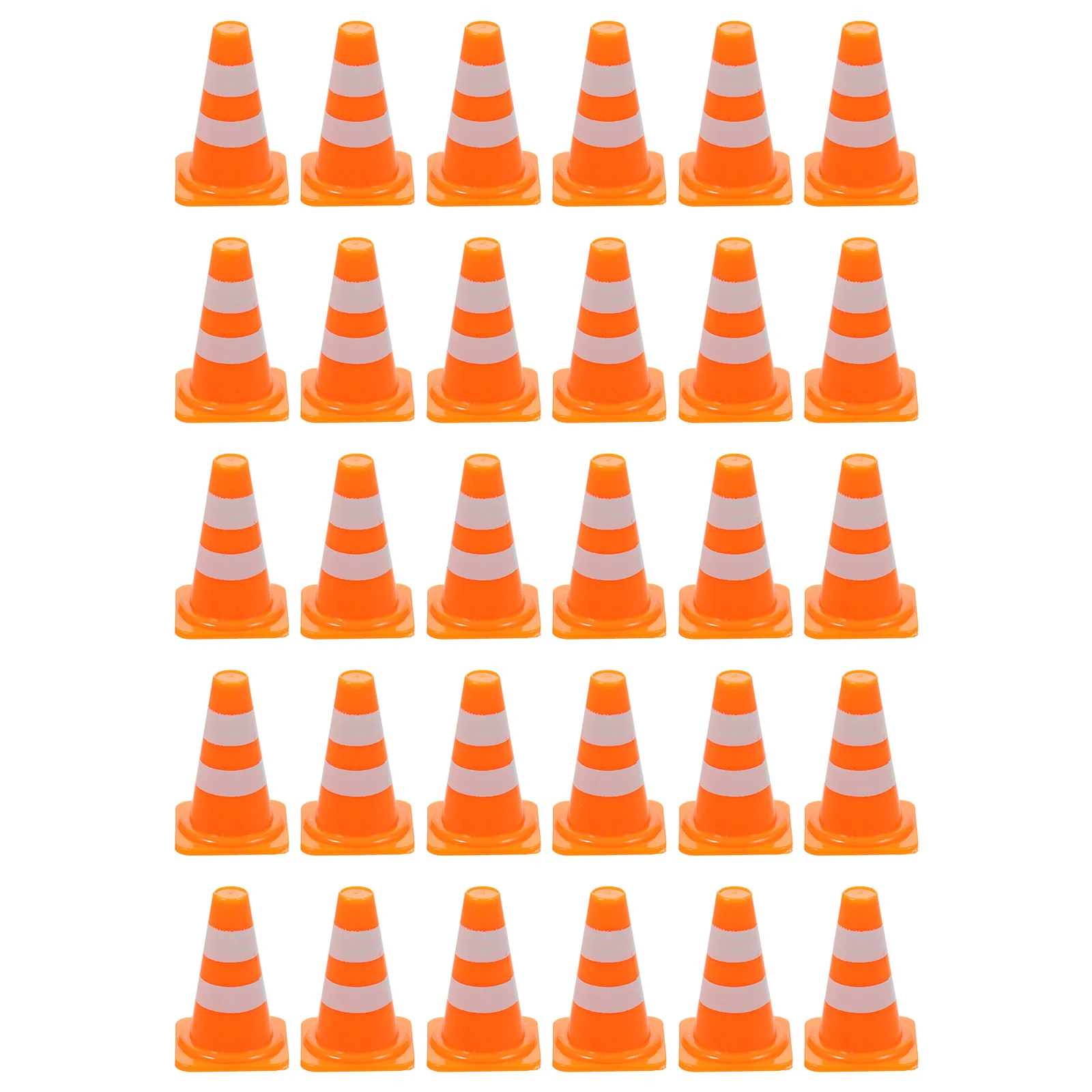 50 Pcs Mini Toys Roadblock Simulation Props Traffic Cones Set Safety Roadblocks Sign Models Miniature Barricade Child