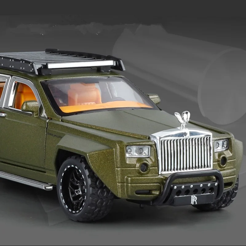 1:32 Rolls-Royce Phantom 6*6 Pickup Alloy Car Model Diecast Metal Off-road Vehicle Car Model Simulation Collection Kids Toy Gift