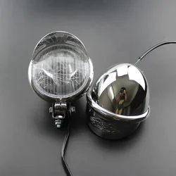 12v Motorcycle Bulb Spot Light Headlight Fog Driving Lamp Custom Chopper Cafe Racer Old School Bobber Touring Dirt bike