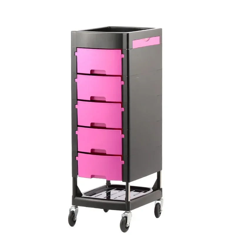 Multi Layer Hair Salon Trolley Beauty Barber Cart Mobile Storage Rack For Household Organization Tool Organizer With Wheels