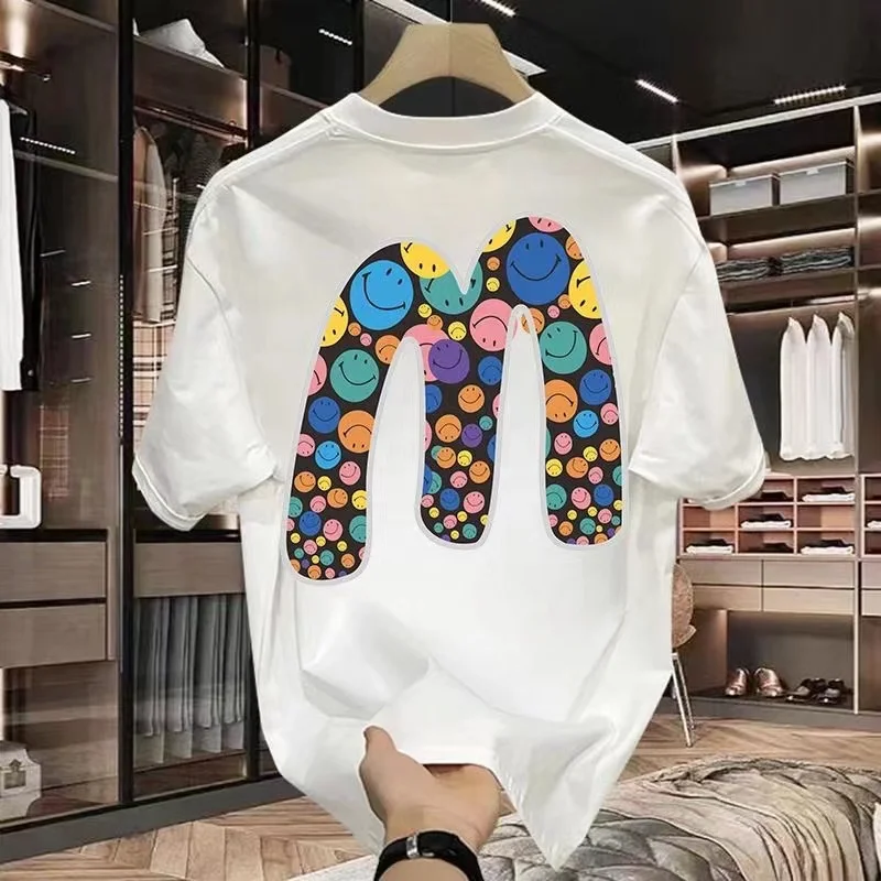 

2024 летняя Горячая Распродажа брендовая Повседневная Женская одежда Забавный принт Женская Мужская футболка с коротким рукавом высококачественные хлопковые топы футболки