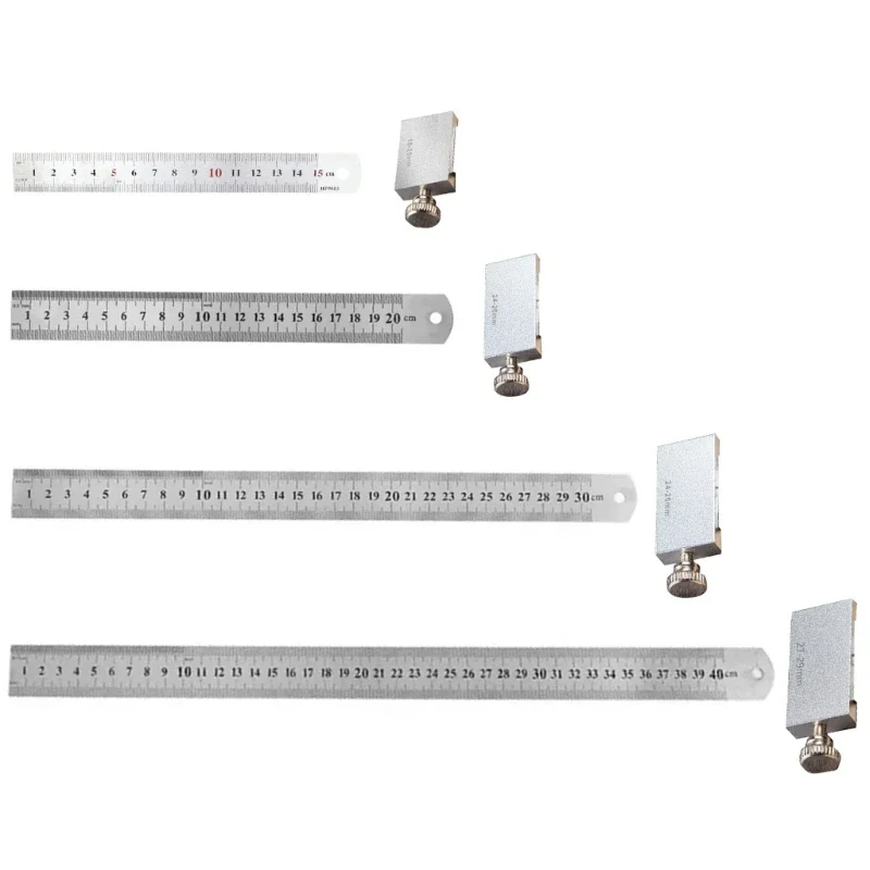 15/20/30/40cm H4GE marking ruler with sliding stop aluminum woodworking marking gauge