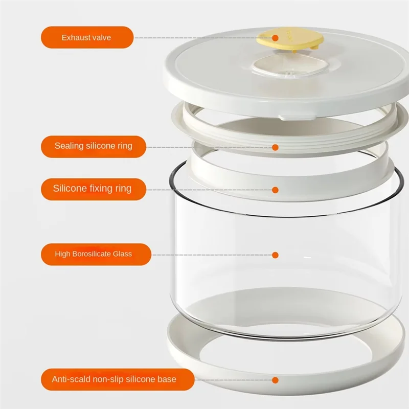 

A68G-Protable Food Storage Containers Airtight Glass Containers For Kitchen, Fridge & Freezer