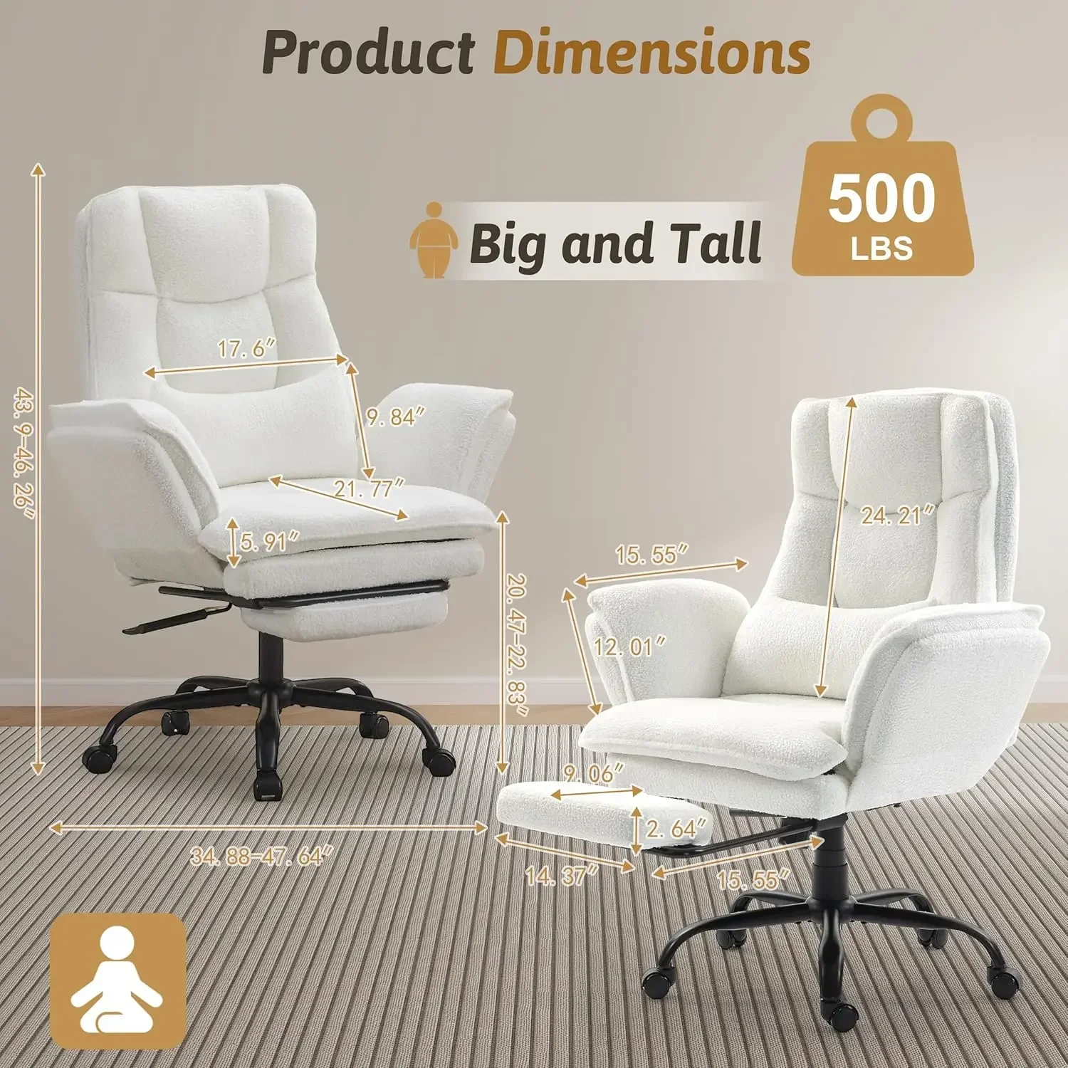 Big And Tall Heavy Duty Execut - Gaming Chair Lumbar Pillow บทวิจารณ์และราคา