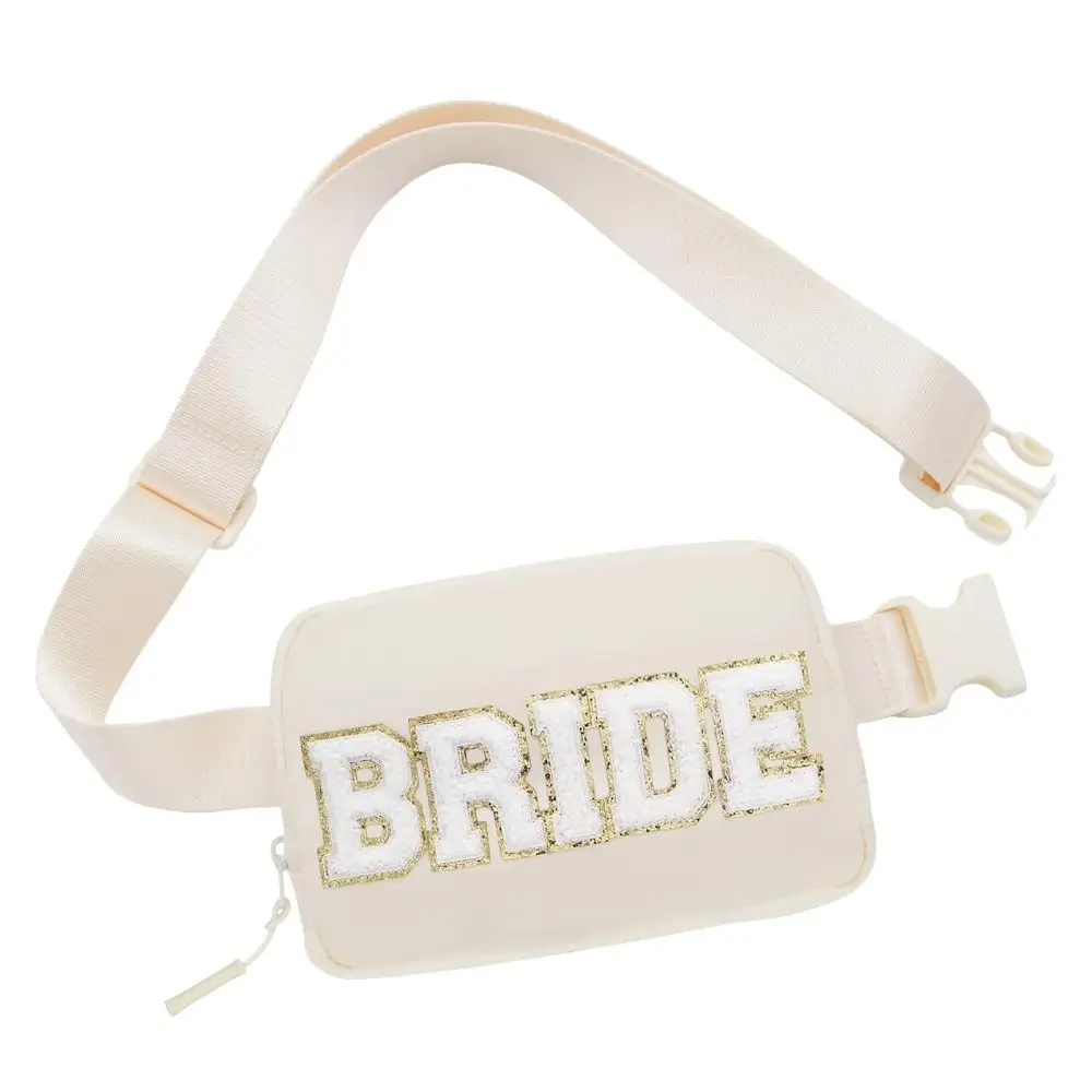 Party Supply Nylon Bachelorette Beige Bride Fanny Pack Bridal Shower Women