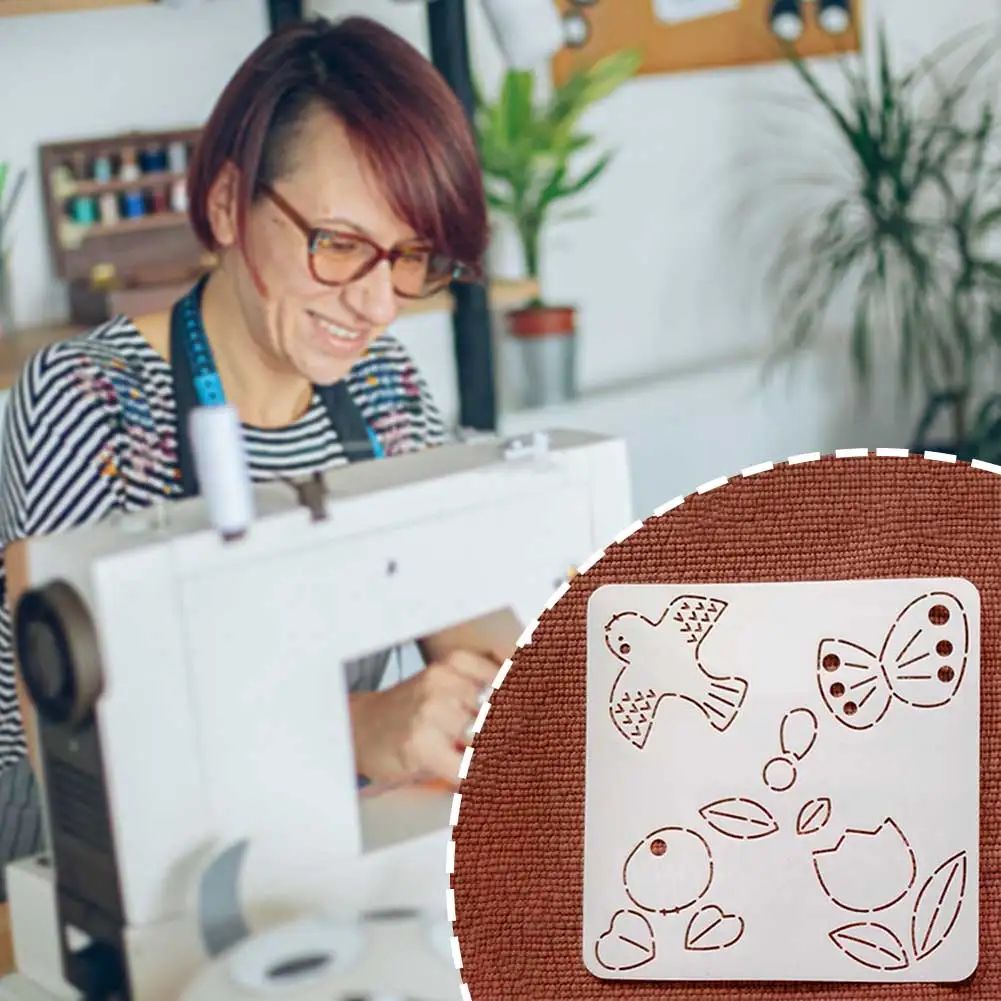 Tiermuster Stickerei Vorlage DIY Hand Nähen Stoff Stickerei Werkzeug für Stickerei Patchworks Nähen Handwerk