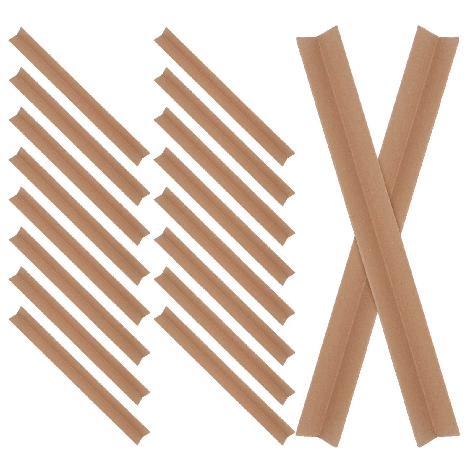 20Pcs Reinforced Packaging Protectors Cardboard Edge Guards for Boxes Impact Resistant L-Shaped Corner Protection in Logistics