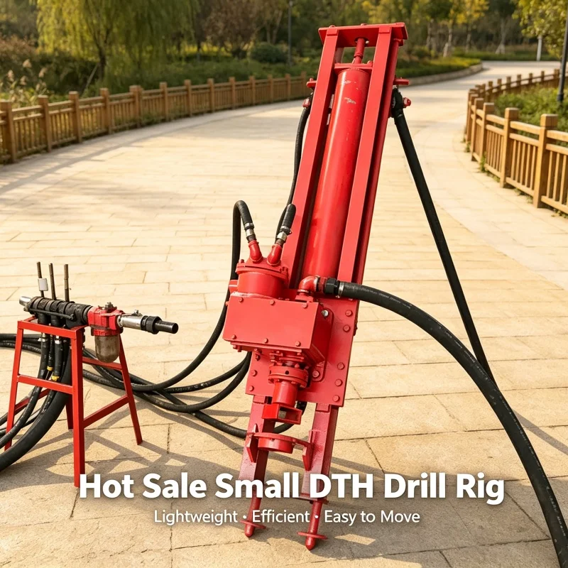 Customized Small Engineering Open Pit DTH Drilling Rig, Portable Rock Drill, Mine Slope Blasthole Drilling Equipment
