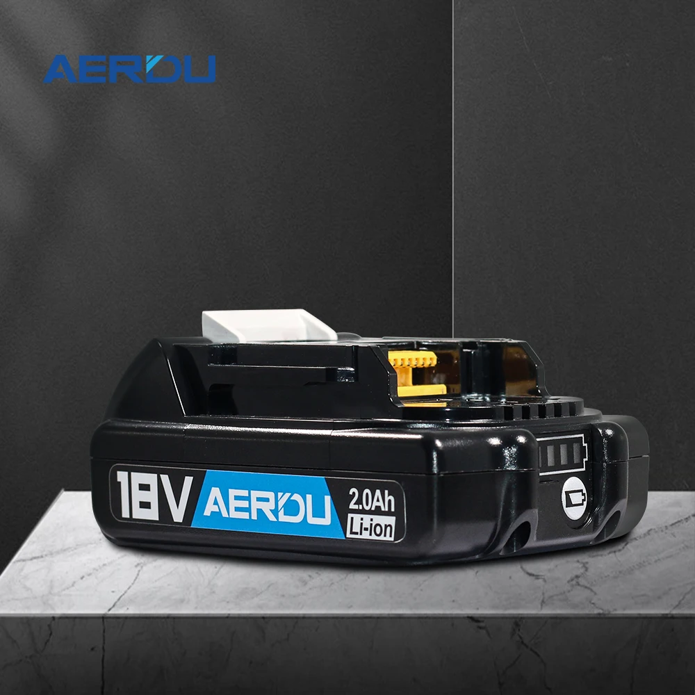 AERDU Makita 18V 도구 리튬 배터리 1.5Ah-3Ah makita BL1850 BL1830 BL1860 bl1850B 호환 18 볼트 무선 그라인더
