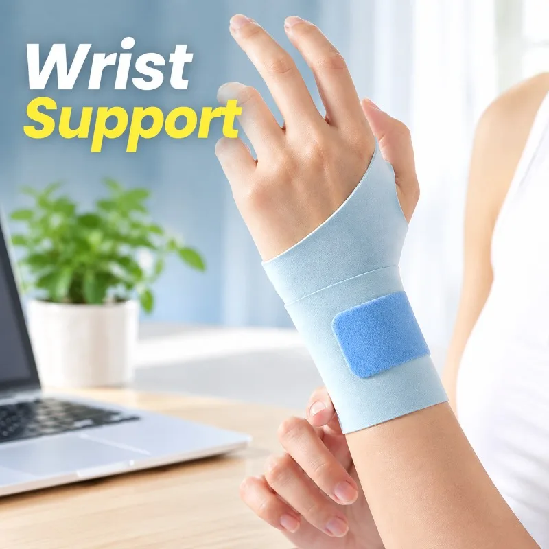 Lightweight Wrist Support Brace Wrap Adjustable Compression for Mouse Hand Tendon Sheath Sprain Sports Tennis Badminton Ping