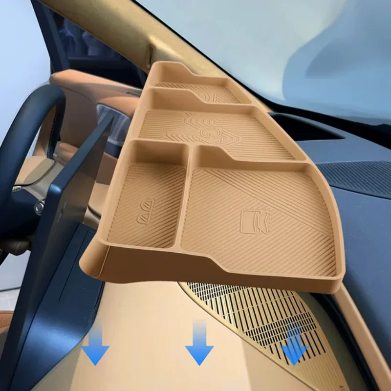 For XPENG GX 2026 Car Dashboard Silicone Storage Box A Storage Compartment Behind The Screen Interior Car Accessories 5