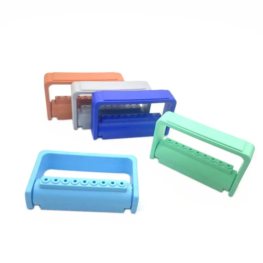 9 Holes Dental Bur Holder Autoclavable For High Speed Burs Drill Stand Block Disinfection Box Dental Plastic Bur Holder