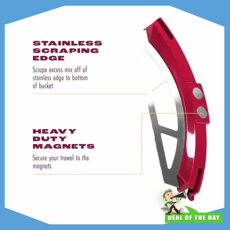 توصيل عالمي لمدة 24 ساعة 5 جالون لمكشطة مغناطيسية لأعمال البلاط، حواف من الفولاذ المقاوم للصدأ تحافظ على الخلط الرطب، مناسبة للبار