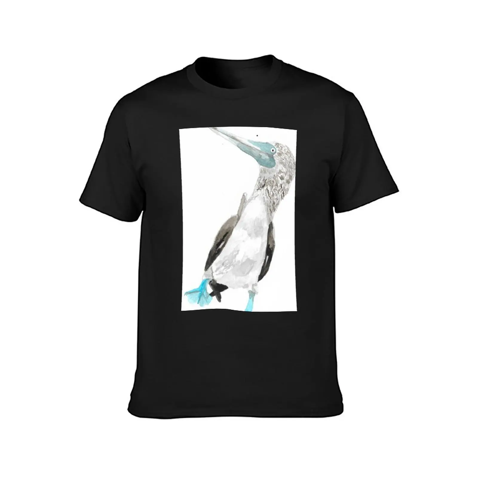 Blue footed booby 1 T-Shirt anime summer tops blanks black t shirts for men