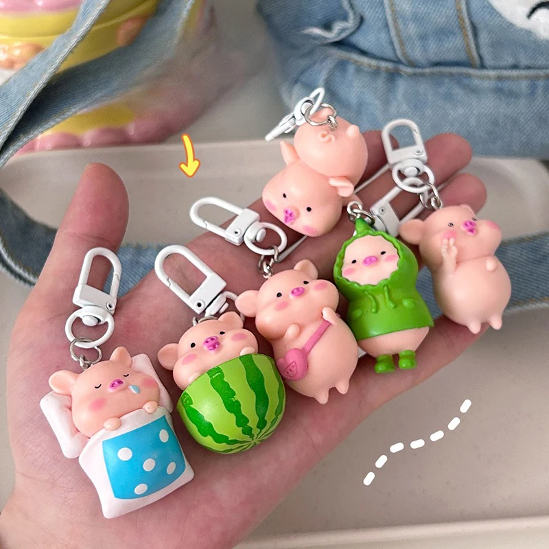 Decorative Cute Pig Keychain Pendant Notebook Diary Decorative Pendant Decorative Nail DIY Cutting Book Decorative Diary