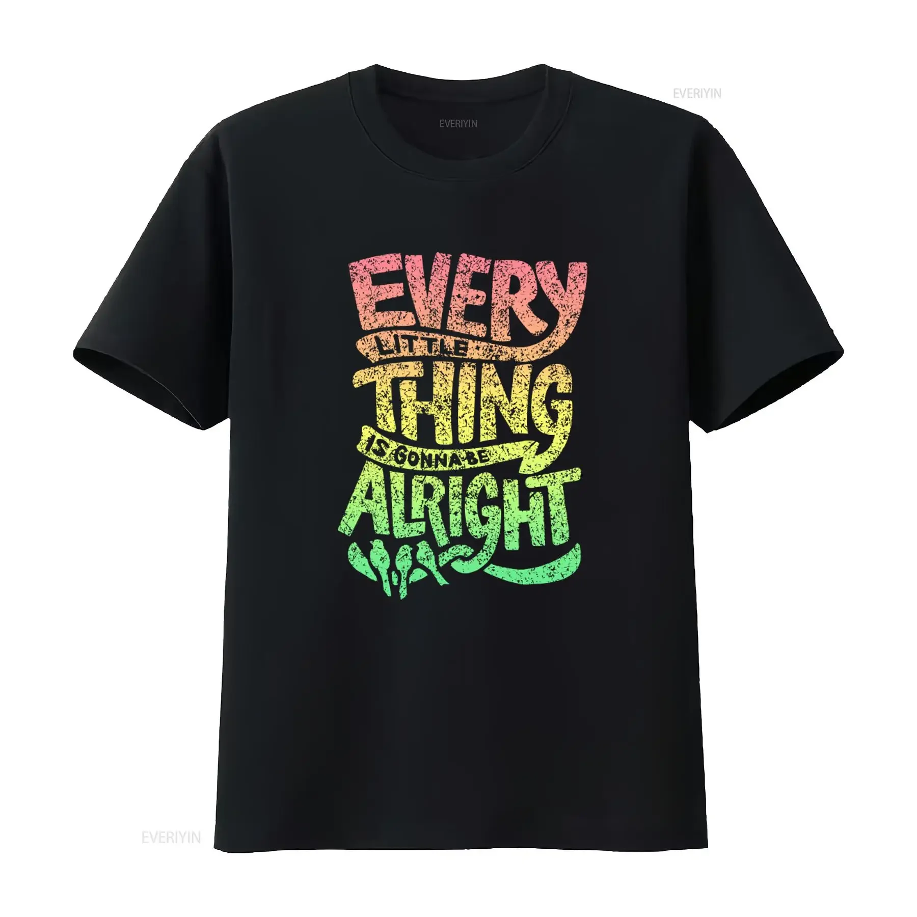 Vintage Every Little Thing Is Gonna Be Alright  Bob Marley Rasta T Shirt Medium vintage Washed fashion Comfortable Versatile