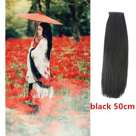 2 couleurs cheveux longs raides vintage accessoires de cheveux raides chinois ancienne dynastie cheveux princesse fête halloween cosplay