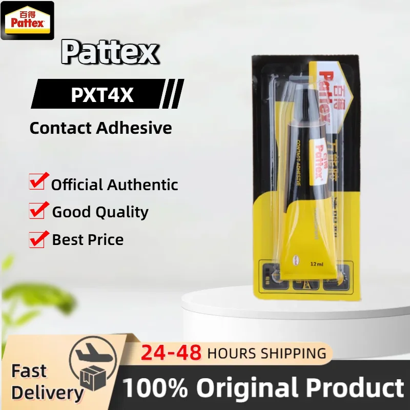 Pattex PXT4X  Contact Adhesive 12ML Clear  Strong Transparent Soft Adhesive Repair for Leather Wood Models Shoe Tip Bonding