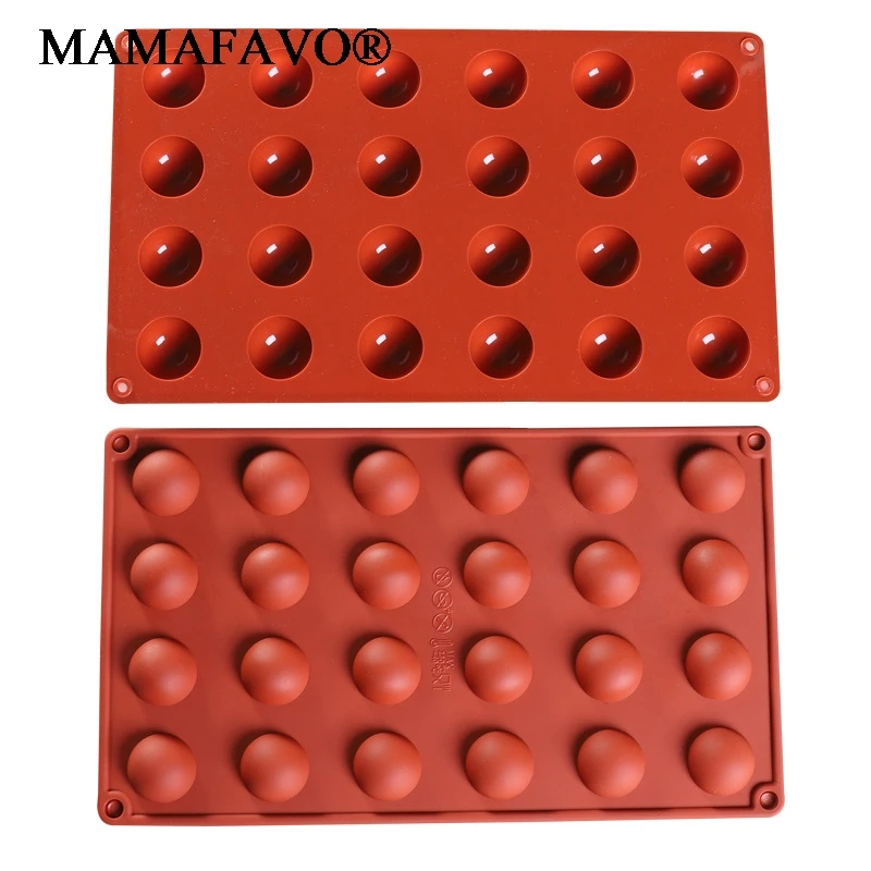 15/24/35 Holes Semicircle Pudding Mold Hemisphere Silicone Chocolate Mould Jelly Dessert Cake Baking Decorative Tools