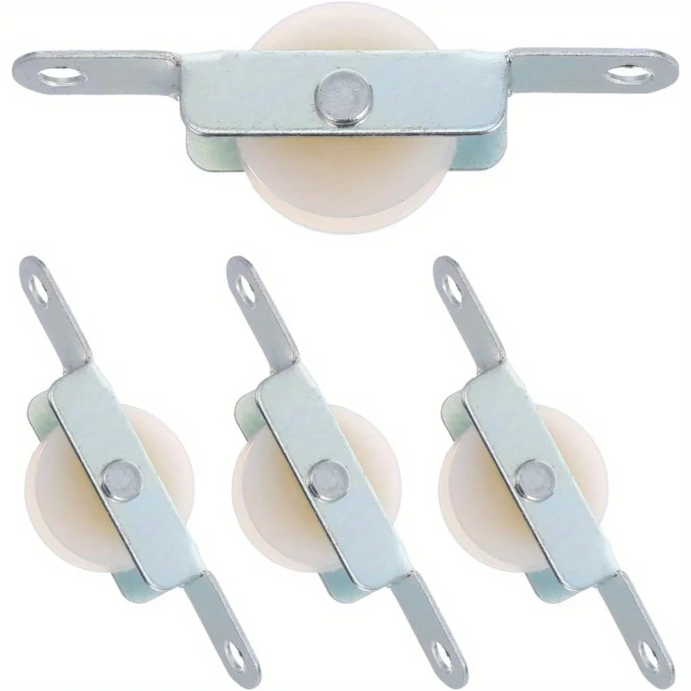 Upgrade Your Umbrella 4 Pack Steel Sliding Door Wheel Pulley for Patio Umbrellas Replacement Pulley Kit