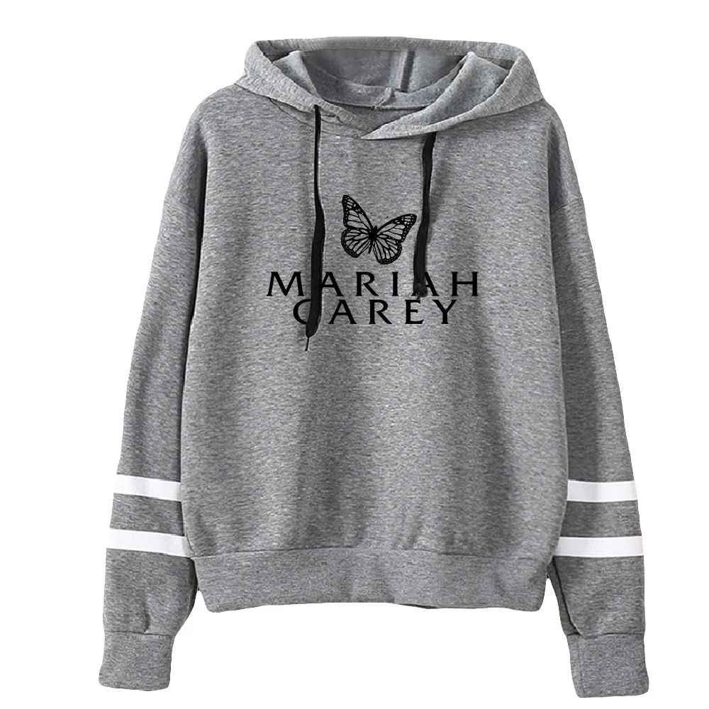 Mariah Carey felpa con cappuccio Unisex manica senza tasche donna felpa da uomo Harajuku Streetwear American Singer Clothes Plus Size