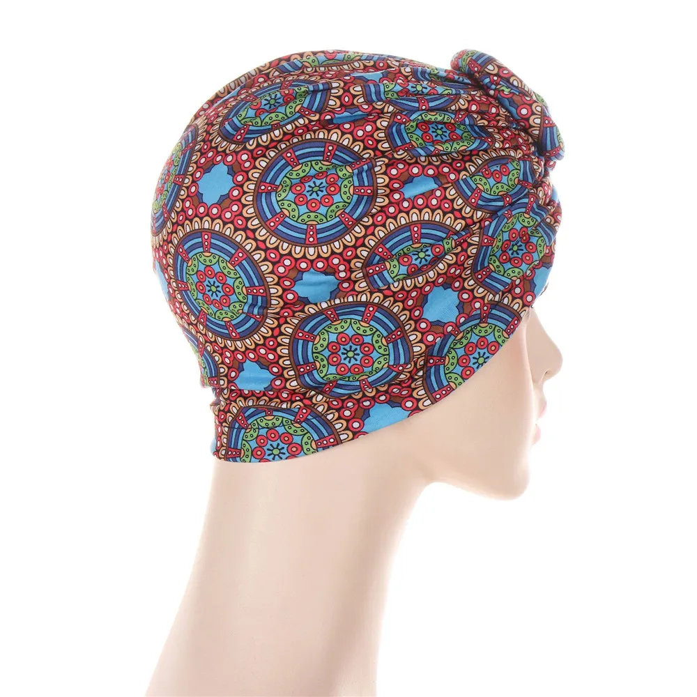 2024 baru modis Bohemia Afrika cetak bonnet Atasan Wanita pola simpul cetak kain Ankara Bonnets topi wanita Aksesori Turban