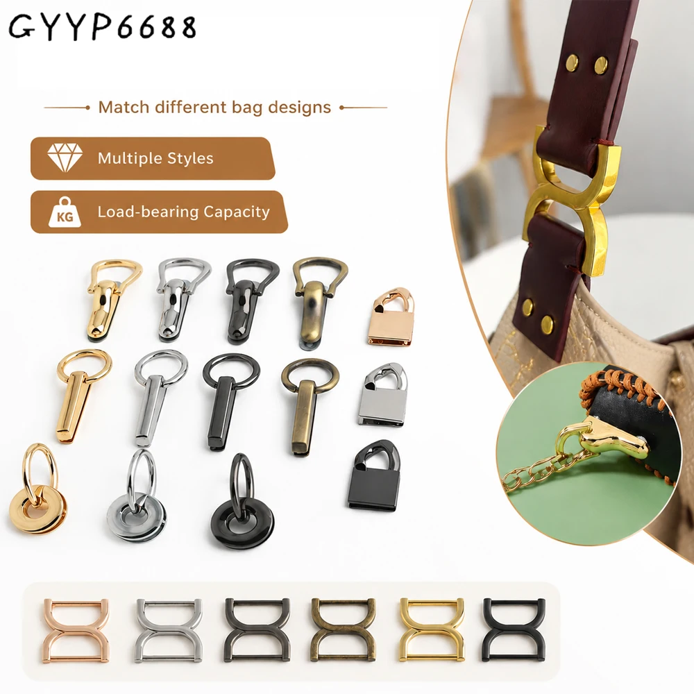 10/30/100PCS D-Ring Bags Side Buckles Metal Clip Webbing Strap Chain Handles Connector For Dog Leash Adjuster Hooks Accessories