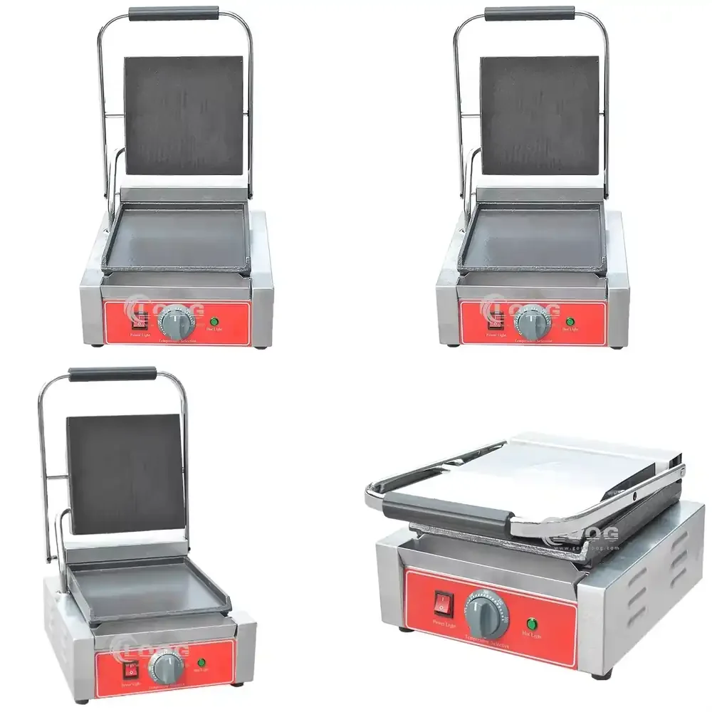 

Commercial Panini Press Stainless Steel Contact Grill Electric Sandwich Maker