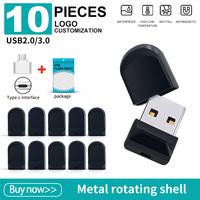 ZSUIT CZ33 10Pcs 3.0 USB Flash Drive 8GB 32GB Super Mini 2.0 Pendrive 128GB 64GB Custom LOGO Waterproof 2.0 USB Pen Drive Flash